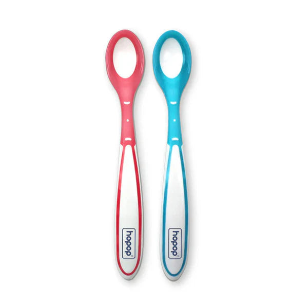 Hopop Heat-Sensitive with Color Changing Baby Feeding Spoons.