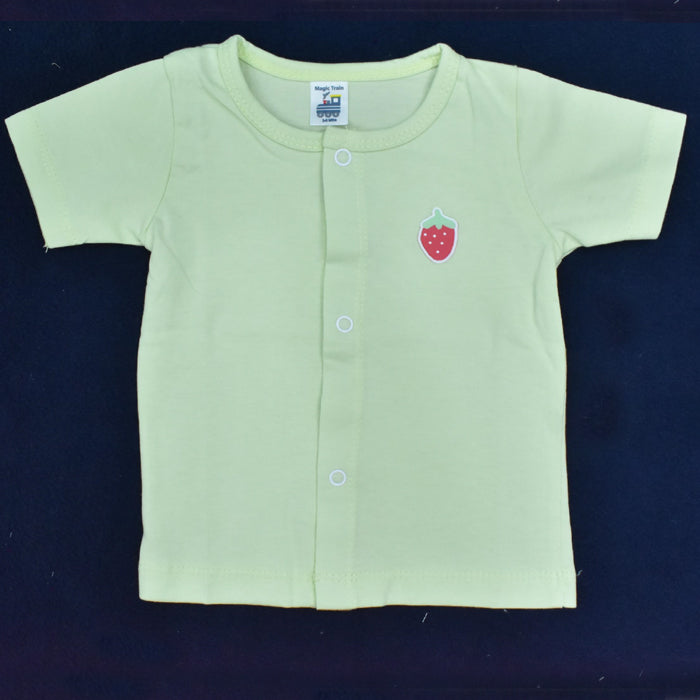 Plain Hosiery Half Sleeves Jhabla for Baby Boys - 100% Cotton Soft & Breathable Infant Top.