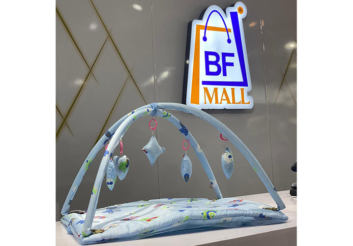 New Born Baby Bedding Play Gym Mattress with Net (Mouse Print)