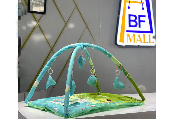 New Born Baby Bedding Play Gym Mattress with Net - Zoo City Pattern