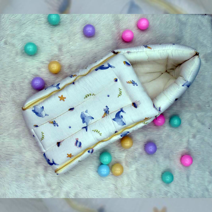 Soft Cotton Sleeping Bag 3 in 1 for Baby Girls & Baby Boys for Usage of Bed cum Baby Wrapper / Oddhna cum Blanket