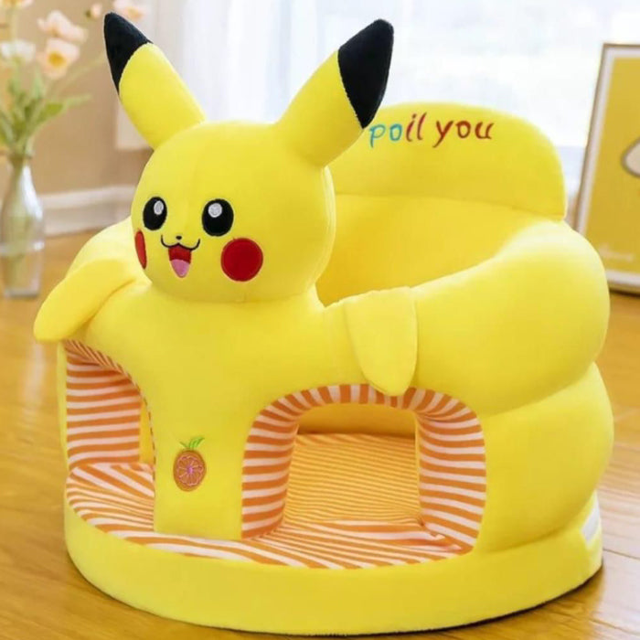 Baby Sit Up Chair, Cute Cartoon in Yellow Color for Infant Sit Up Chair Plush Sofa