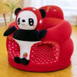 Baby Sit Up Chair, Cute Cartoon Panda in Red & Balck Color for Infant Sit Up Chair Plush Sofa