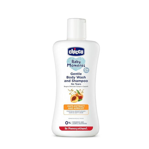 Chicco Baby Moments Gentle Body Wash And Shampoo For Rich Moisturised Skin & Soft Hair