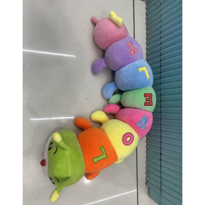 Colorful Caterpillar Soft Toy Plush Pillow for Kids , Long Hugging Cushion Stuffed Animal Toy for Baby Boys & Girls - Multicolor Cuddly Birthday Gift