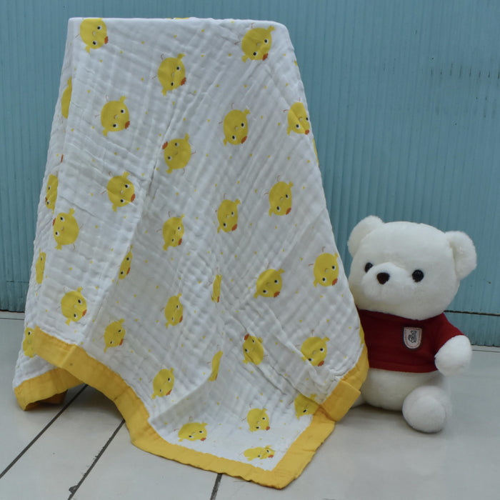 Muslin Baby Blanket – Duck Print - Super Soft, Breathable & All Seasons Multipurpose Blanket for Newborn.