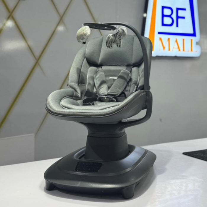 Electric Swing with Mosquito Net Baby Swing Cradle with Remote, Speed Safety Belt & Music