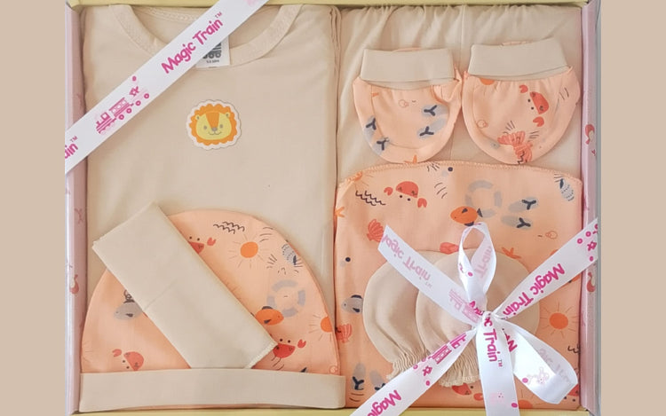 Magic Train New Born Baby Gift Set ( 7 Pcs )