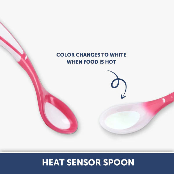 Hopop  Heat-Sensitive with Color Changing Baby Feeding Spoons.