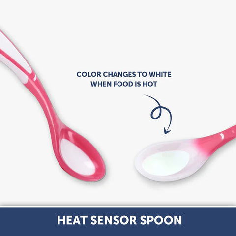Hopop  Heat-Sensitive with Color Changing Baby Feeding Spoons.
