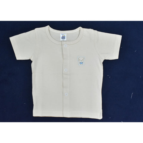 Plain Hosiery Half Sleeves Jhabla for kids - 100% Cotton Soft & Breathable Infant Top.