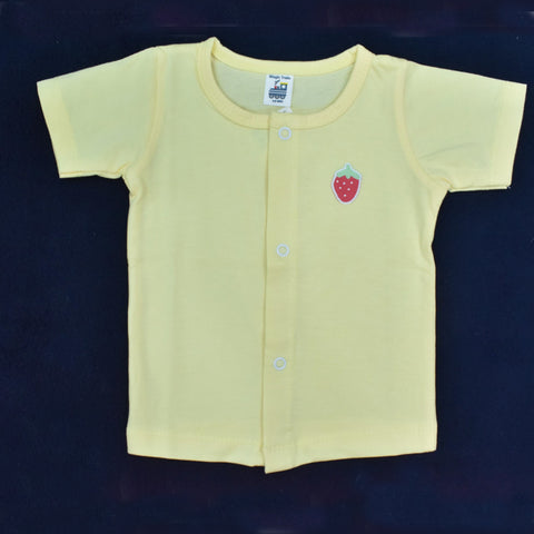 Plain Hosiery Half Sleeves Jhabla for Baby Boys - 100% Cotton Soft & Breathable Infant Top.