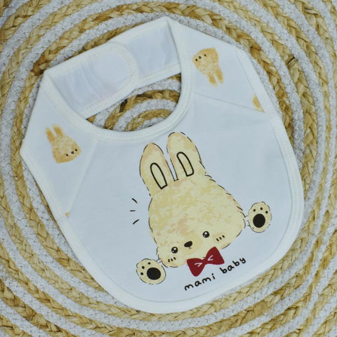 Mami Baby New Born Cotton Bibs with Velcro on Neck