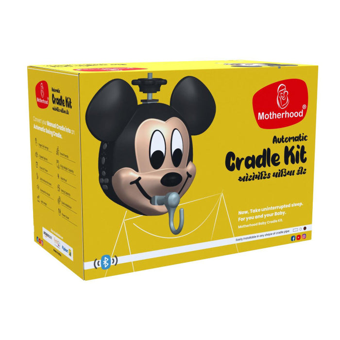 MOTHERHOOD Automatic Cradle Kit for New Born Baby with 3 Timer, 5 Speed Options, Bluetooth & Pendrive for Music.