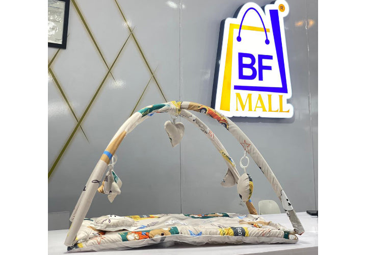 New Born Baby Bedding Play Gym Mattress with Net ( Bear Print )