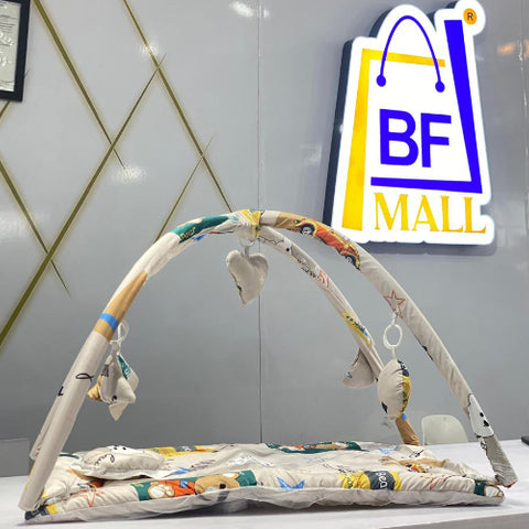 New Born Baby Bedding Play Gym Mattress with Net ( Bear Print )