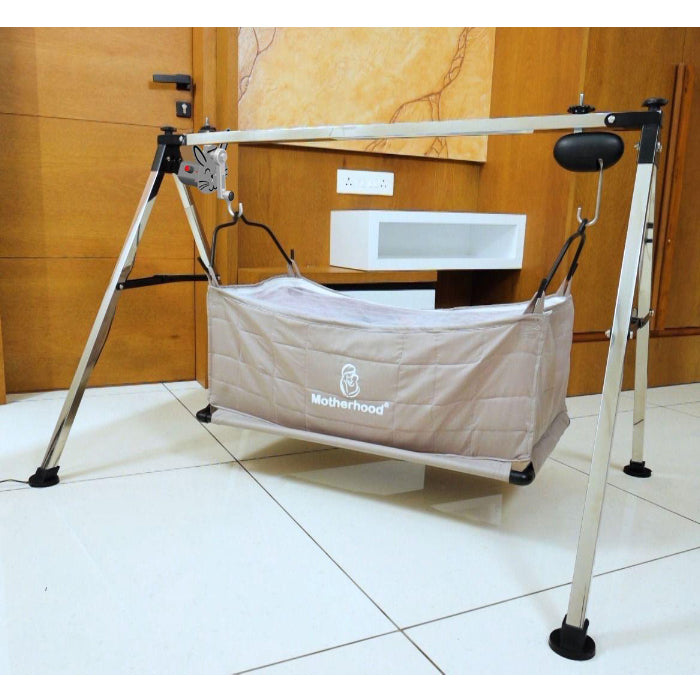 MOTHERHOOD Automatic Cradle kit for Jhula, Automatic Ghodiya Kit, India's First Swing Patented Double Bearing System with Adjustable Speed