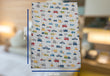 Baby Cotton Crush Muslin Godadi with Vehicle Print Design in Multicolor