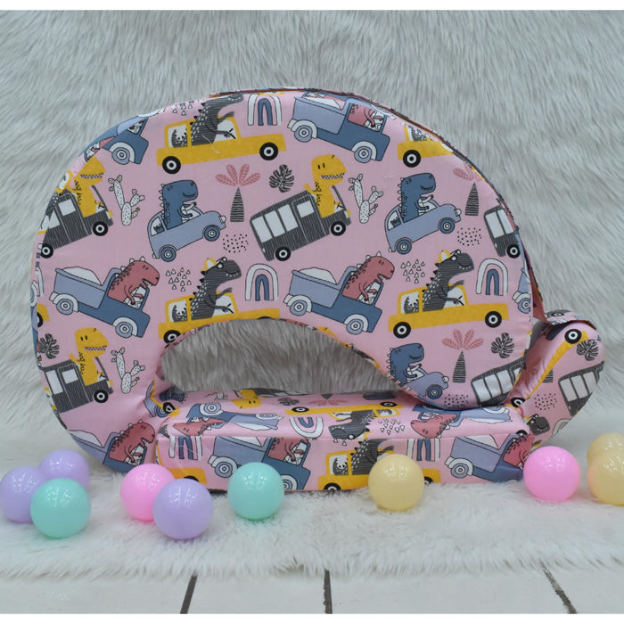 Feeding Pillow for New-borns: Soft Fabric, Multi-Colour, Adjustable Strap, Posture Support with Pocket, 0–24 Months