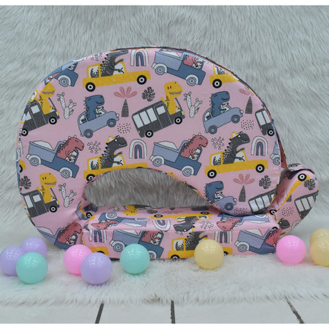 Feeding Pillow for New-borns: Soft Fabric, Multi-Colour, Adjustable Strap, Posture Support with Pocket, 0–24 Months