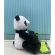 Plush Musical Stuffed Spongy Panda Teddy Bear Soft Toy with Battery Operated for Girls & Boys Black & White