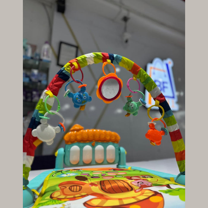BF Mall's Piano Gym for Babies Multi-Functional Activity & Learning Playmat with Lights, Music & Hanging Toys for Newborn Toddler Infants.