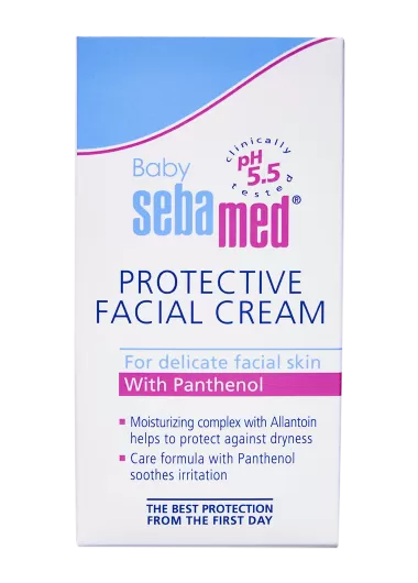 Sebamed Baby Protective Facial Cream - Vitamin E for Soft Skin - Ideal for salivary rashes - 50ml