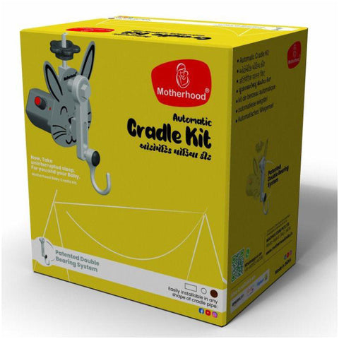 MOTHERHOOD Automatic Cradle kit for Jhula, Automatic Ghodiya Kit, India's First Swing Patented Double Bearing System with Adjustable Speed